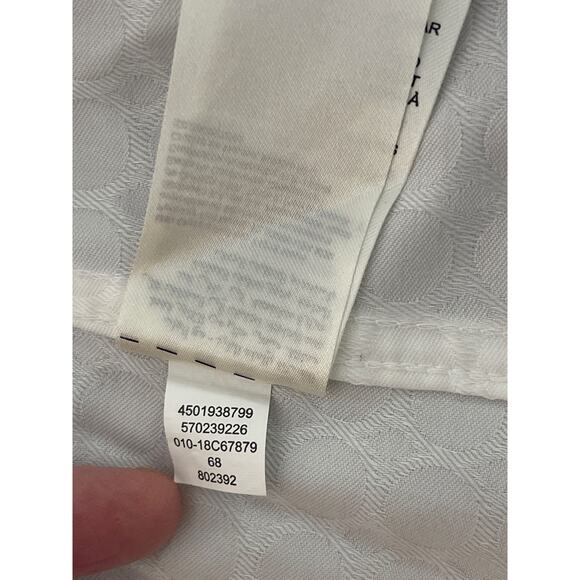 Chico’s Women’s Long Sleeve Collared Jacquard Blouse Color White Size 12/14 - Picture 5 of 8